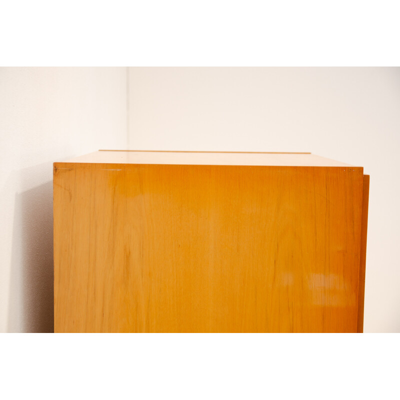 Vintage ash and elm wood chest of drawers by Mojmír Požár for Up Závody, Czechoslovakia 1960