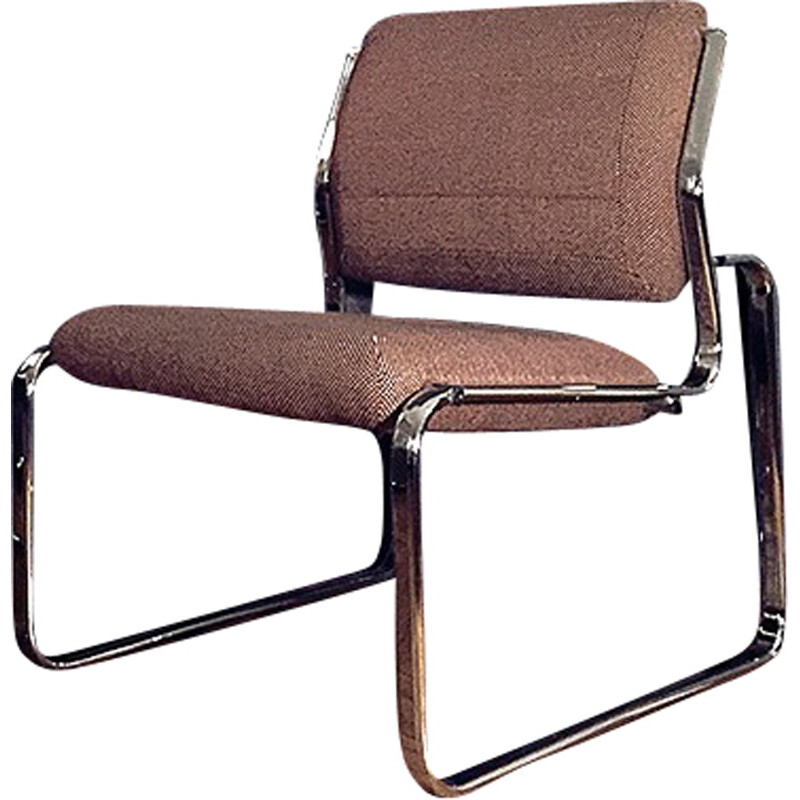 Pair of brown  low chairs edited by Atal - 1970s