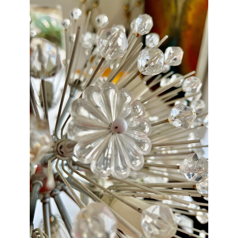 Vintage snowflake chandelier by Emil Stejnar, 1960