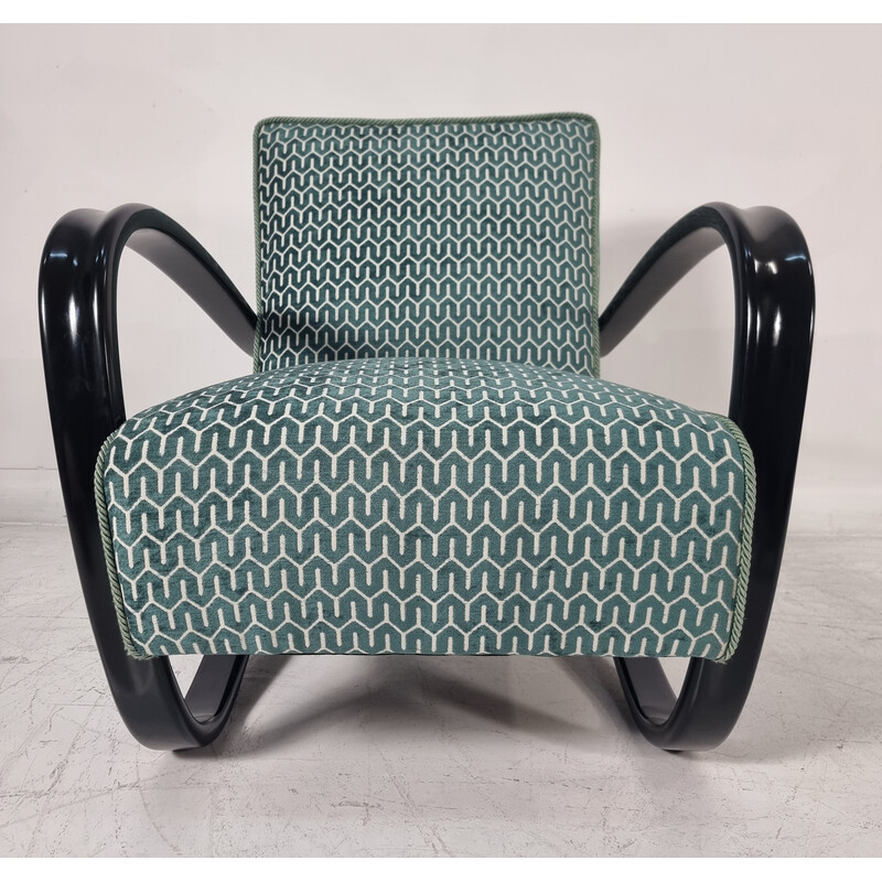 Vintage armchair H 269 with spider table by Jindřich Halabala for Up Zavody, Czechoslovakia 1940