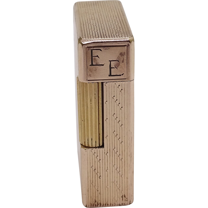 Vintage luxury lighter with yellow gold plating for S.T. Dupont