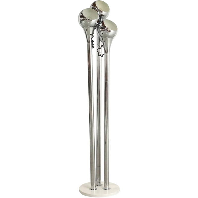 Floor Lamp with Three Chrome Spots by Gioffredo Reggiani - 1970s