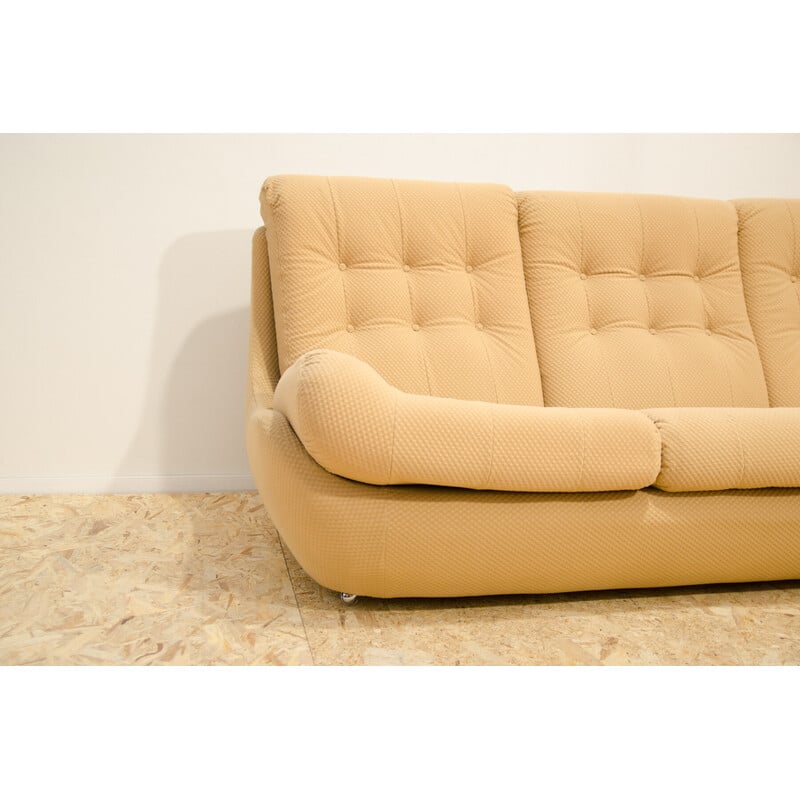 Vintage 3-seater sofa in solid polystyrene for Jitona, Czechoslovakia 1970
