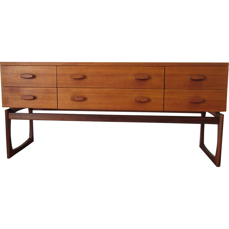 Long chest of drawers by Roger Bennett by E.Gome - 1960s