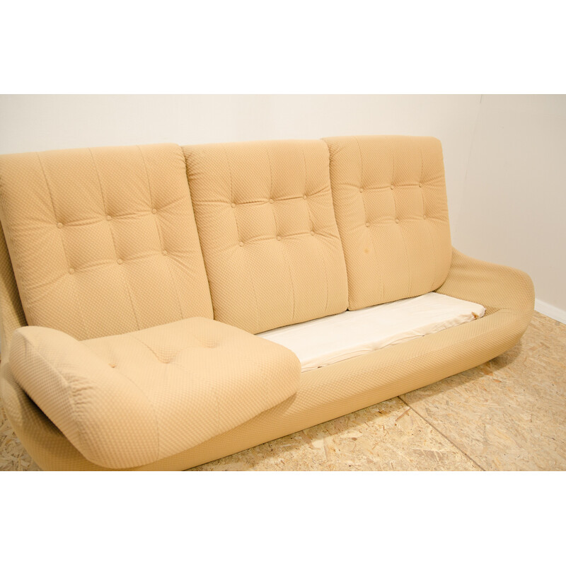 Vintage 3-Sitzer Sofa aus massivem Polystyrol für Jitona, Tschechoslowakei 1970