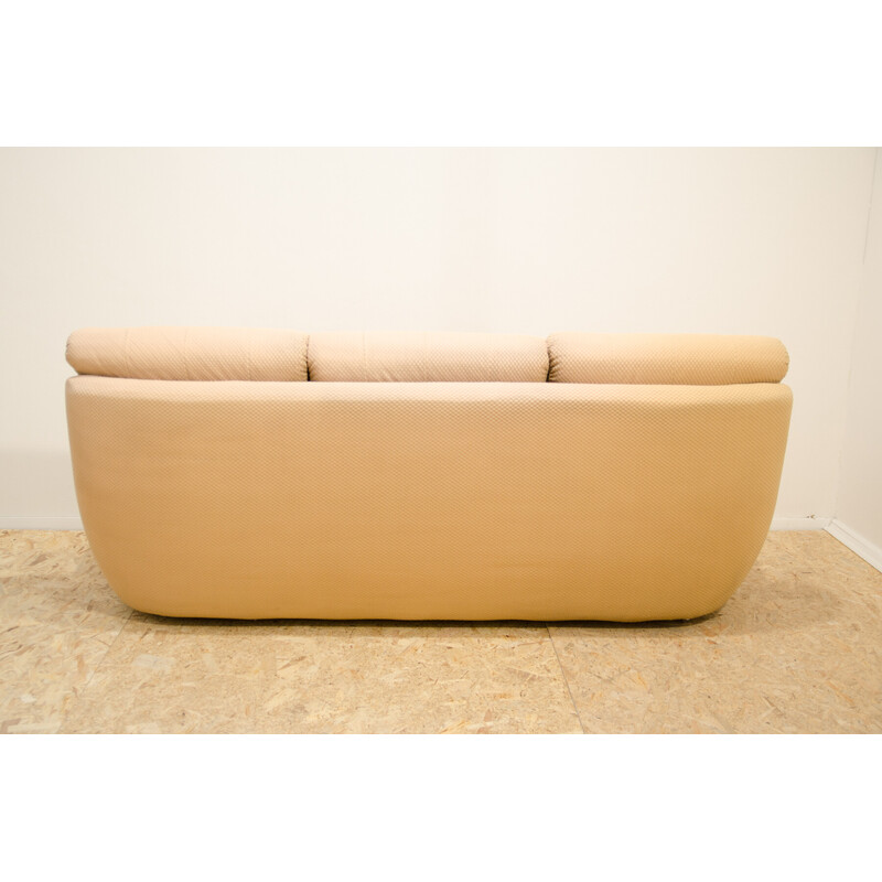 Vintage 3-seater sofa in solid polystyrene for Jitona, Czechoslovakia 1970