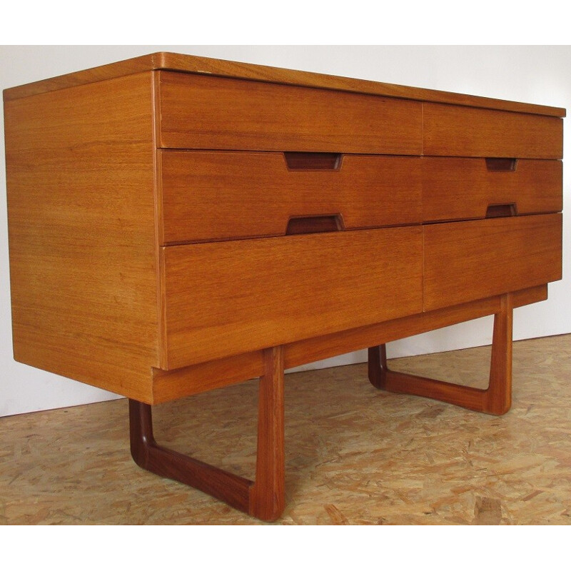 Commode en teck de G.Hoffstead pour Uniflex - 1960  