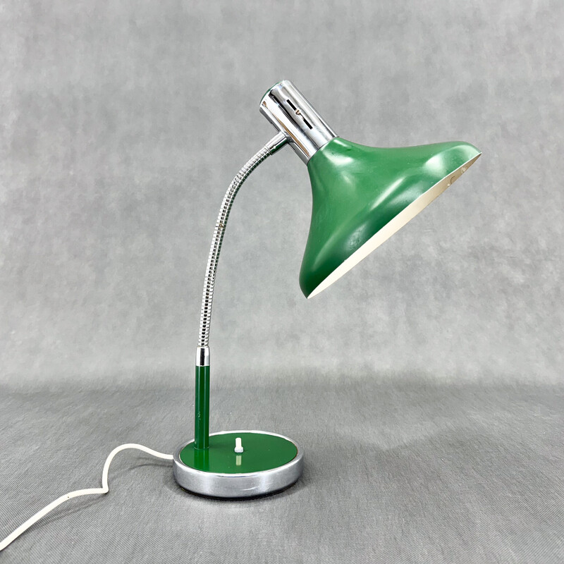 Vintage metal and chrome table lamp, Italy 1970