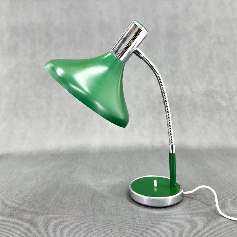 Vintage metal and chrome table lamp, Italy 1970