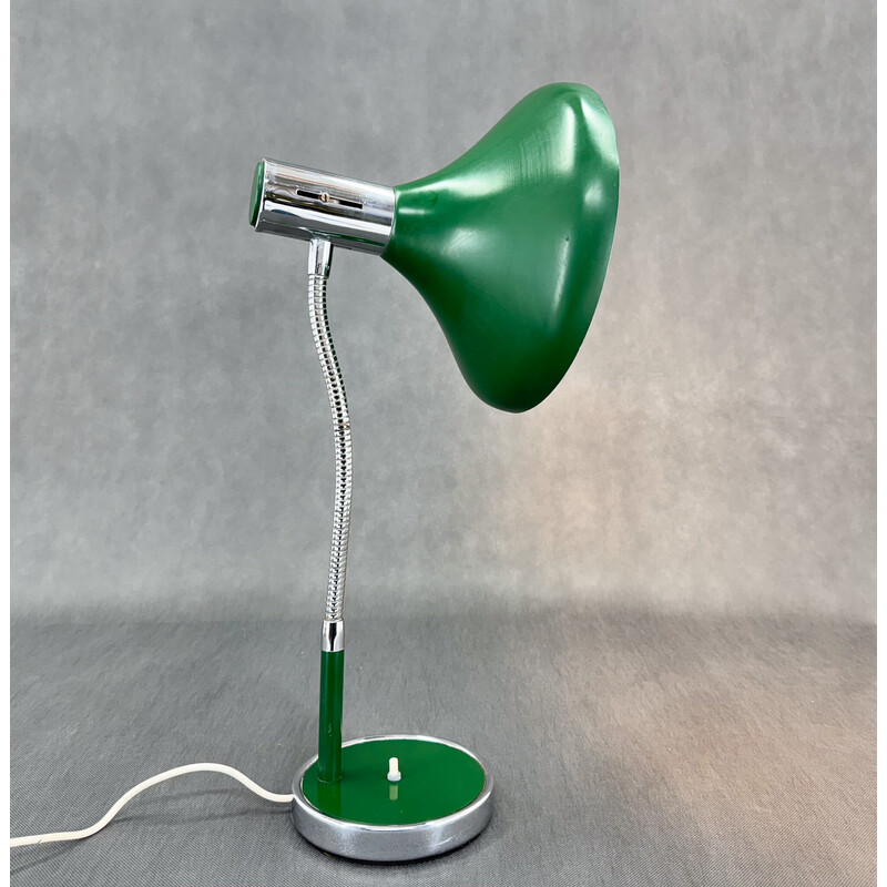 Vintage metal and chrome table lamp, Italy 1970