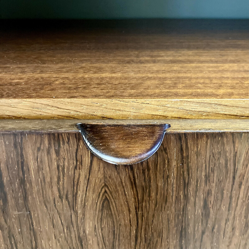 Vintage retractable desk in rosewood, 1950