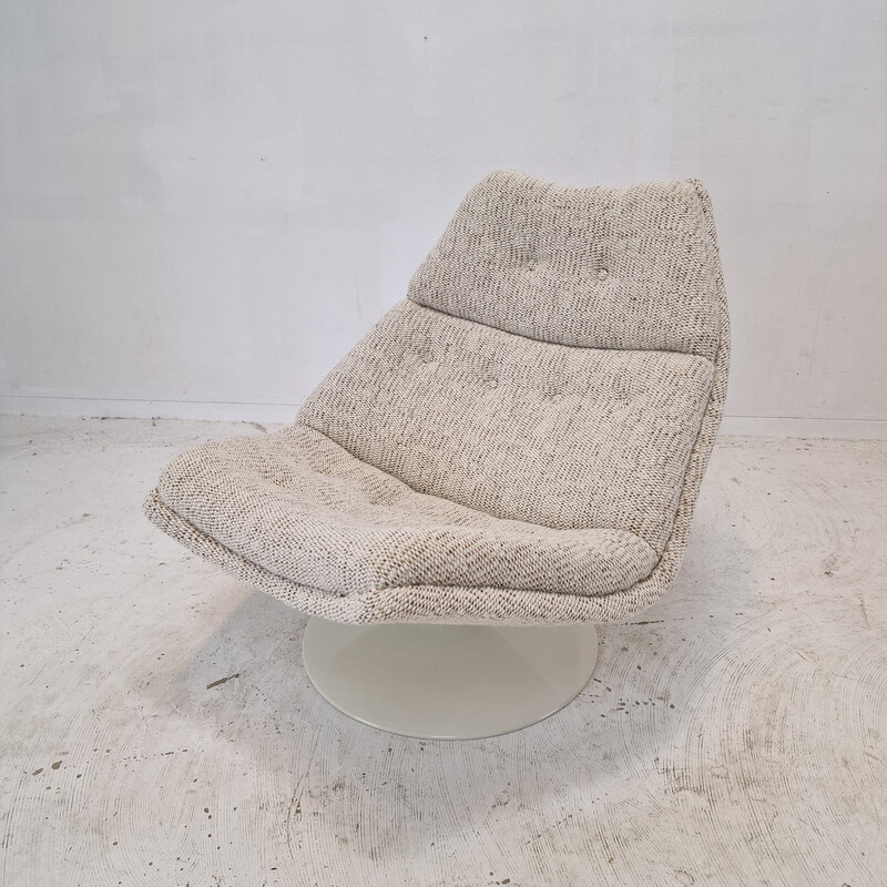 Fauteuil vintage F511 en tissu danois par Geoffrey Harcourt pour Artifort, 1960