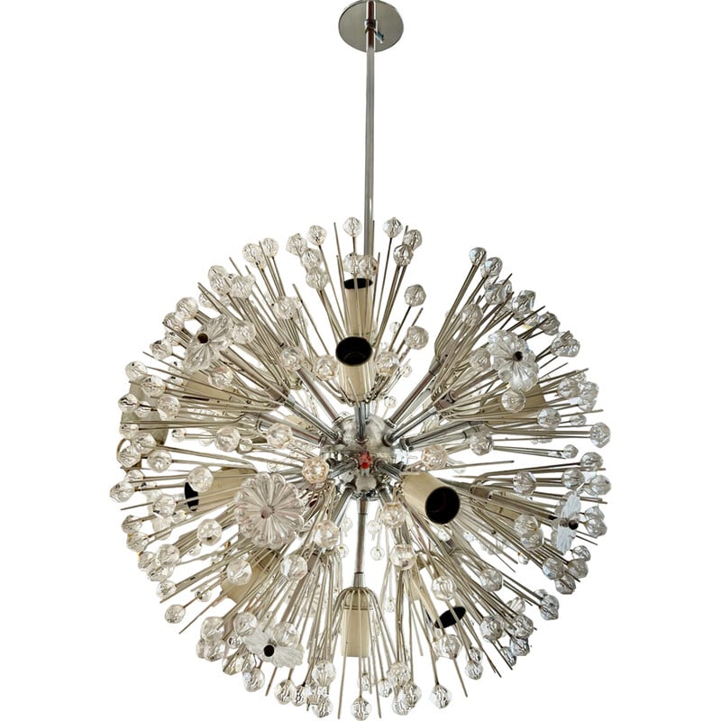 Vintage snowflake chandelier by Emil Stejnar, 1960