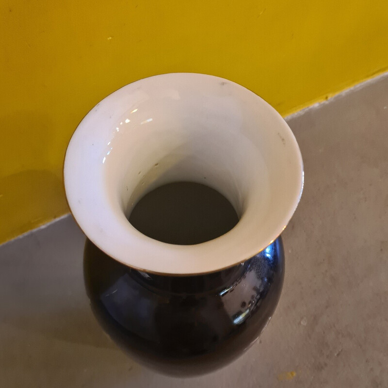 Vase vintage en porcelaine chinoise par Qianlong Nian Zhi, 1970