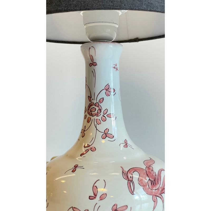 Vintage-Lampe aus Keramik für La Faïencerie du Matet, Frankreich 1980