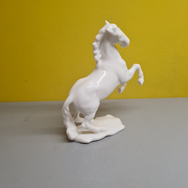 Vintage white porcelain horse by Gunther Granget for Hutschenreuther, 1980