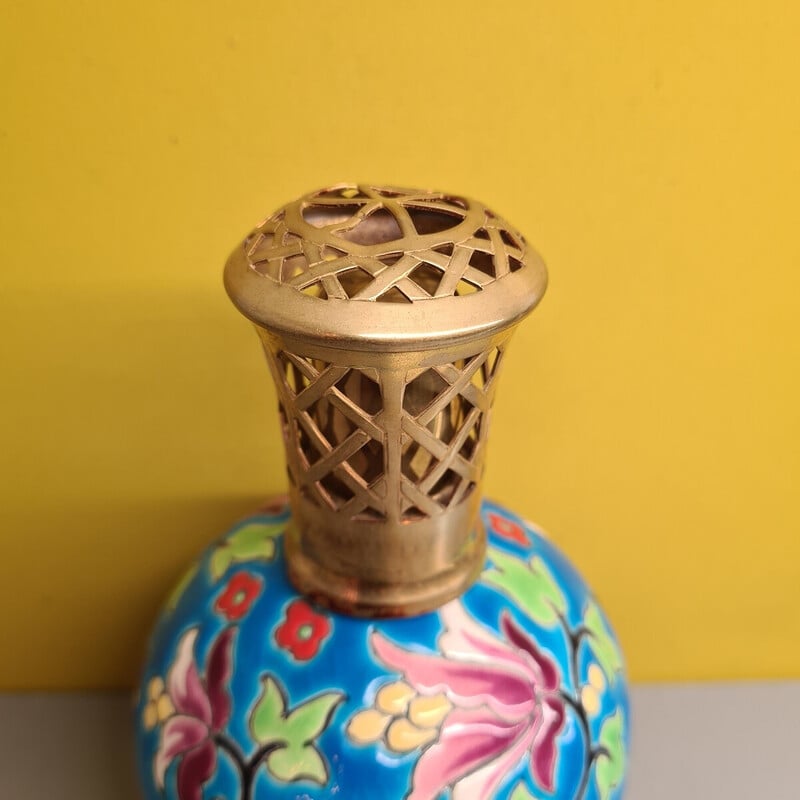 Lámpara vintage de cerámica Berger para Longwy, 1960