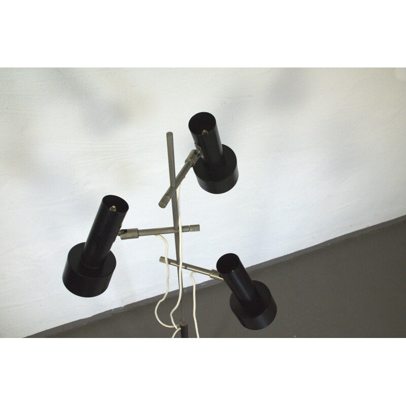 Floor lamp with 3 individually switchable and anodized spots - 1960s