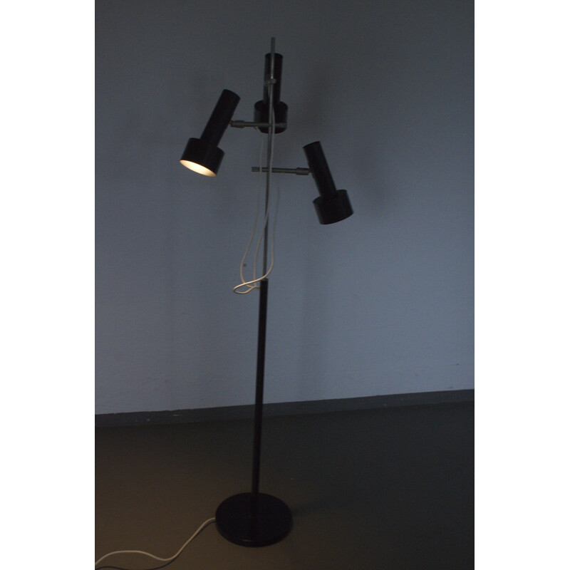Floor lamp with 3 individually switchable and anodized spots - 1960s