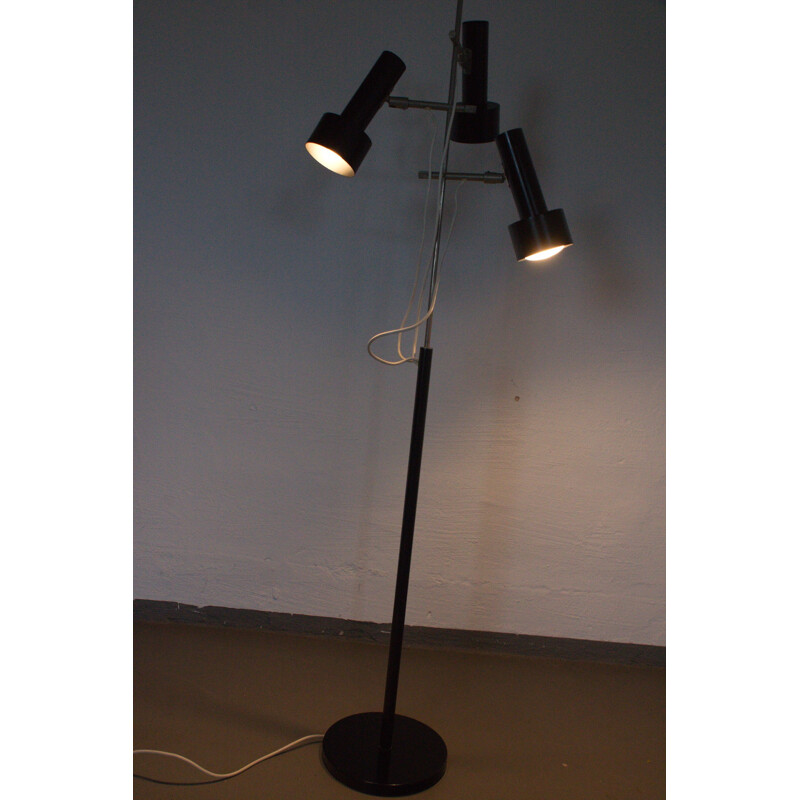 Floor lamp with 3 individually switchable and anodized spots - 1960s