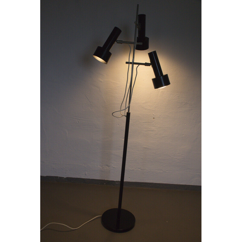 Floor lamp with 3 individually switchable and anodized spots - 1960s