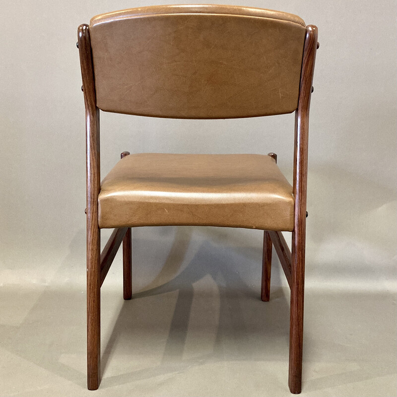 Set of 6 vintage rosewood chairs, 1950