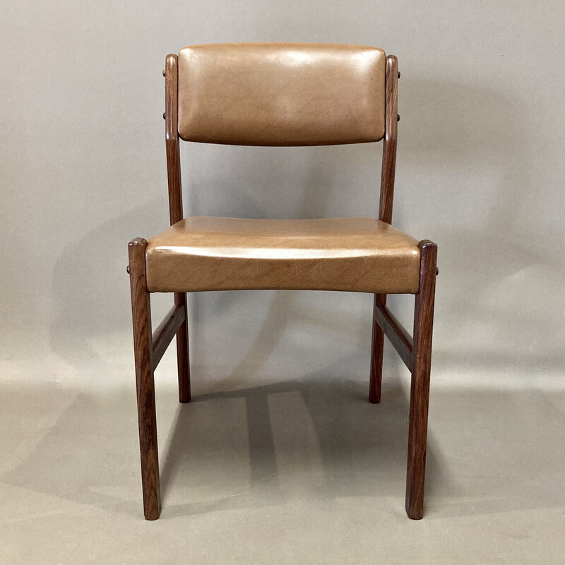 Set of 6 vintage rosewood chairs, 1950