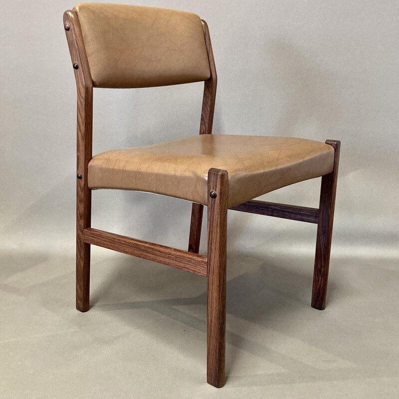 Set of 6 vintage rosewood chairs, 1950