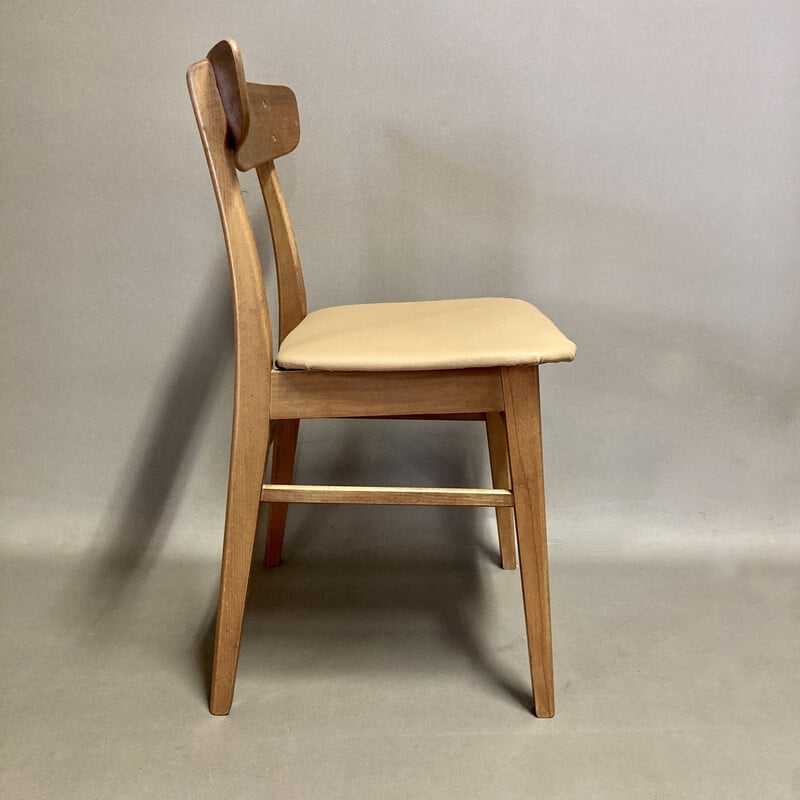 Set of 4 vintage teak chairs, 1950