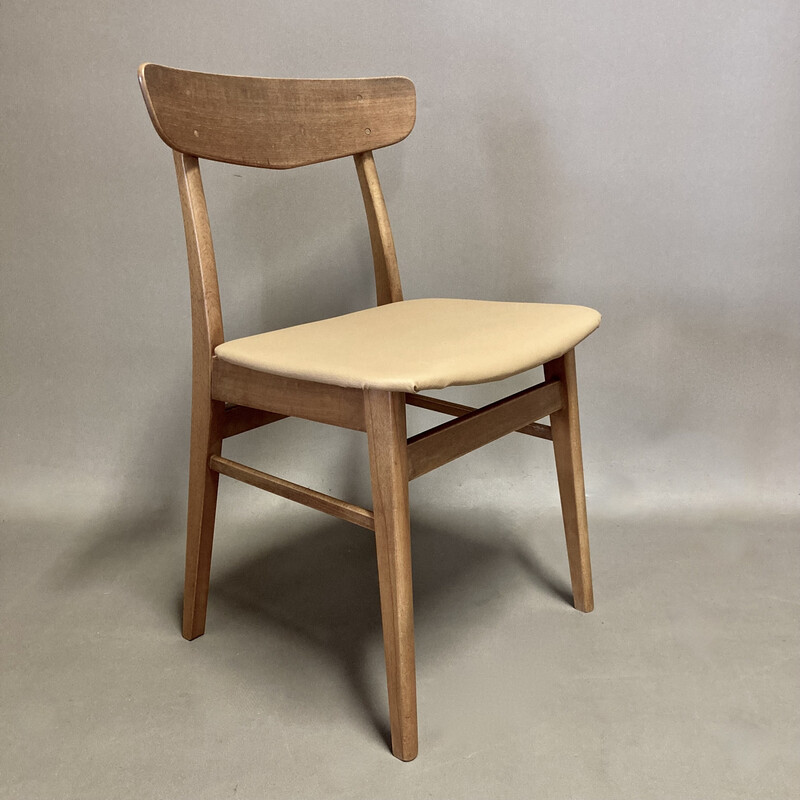 Set of 4 vintage teak chairs, 1950