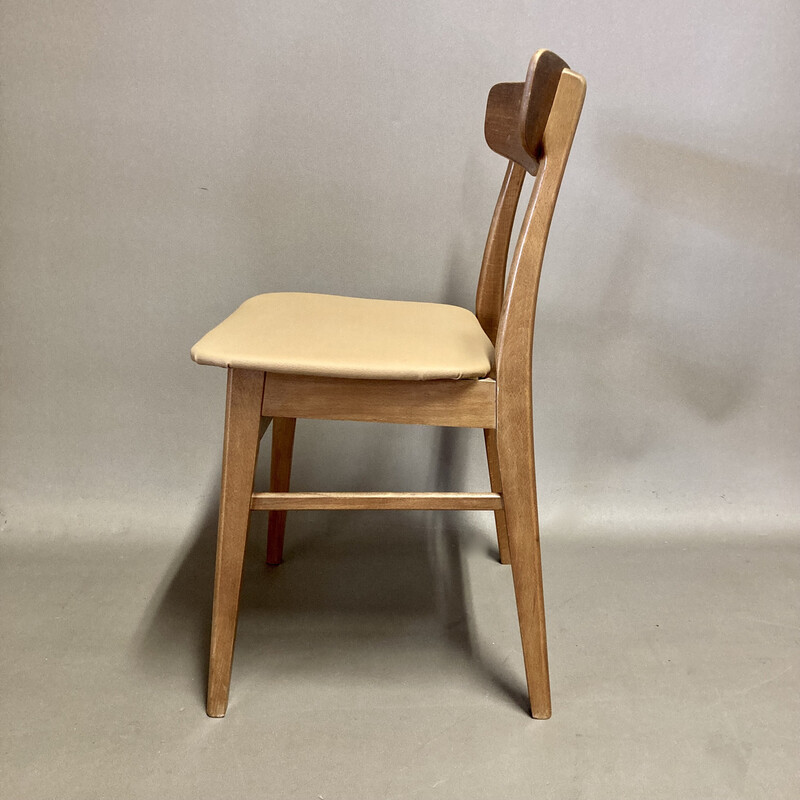 Set of 4 vintage teak chairs, 1950