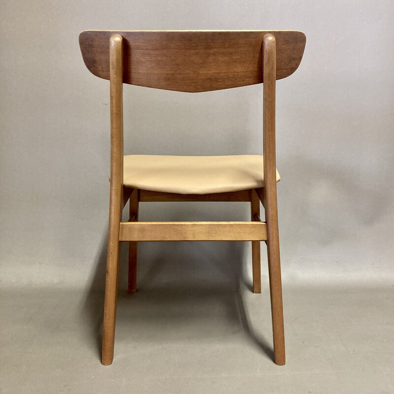 Satz von 4 Vintage-Stühlen aus Teakholz, 1950
