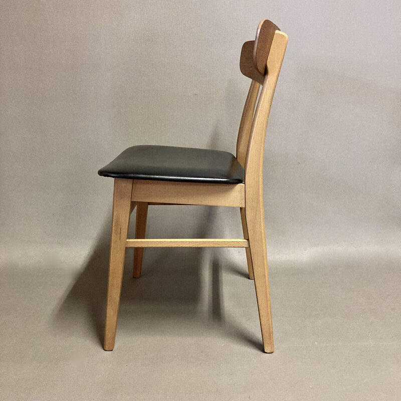 Set of 4 vintage teak chairs, 1950