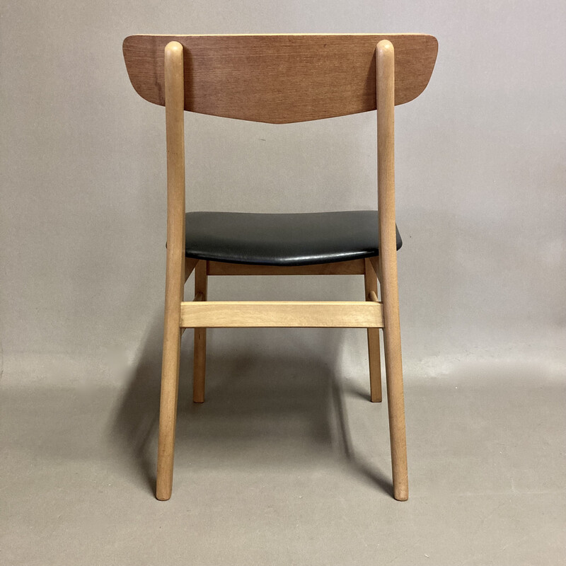 Set of 4 vintage teak chairs, 1950