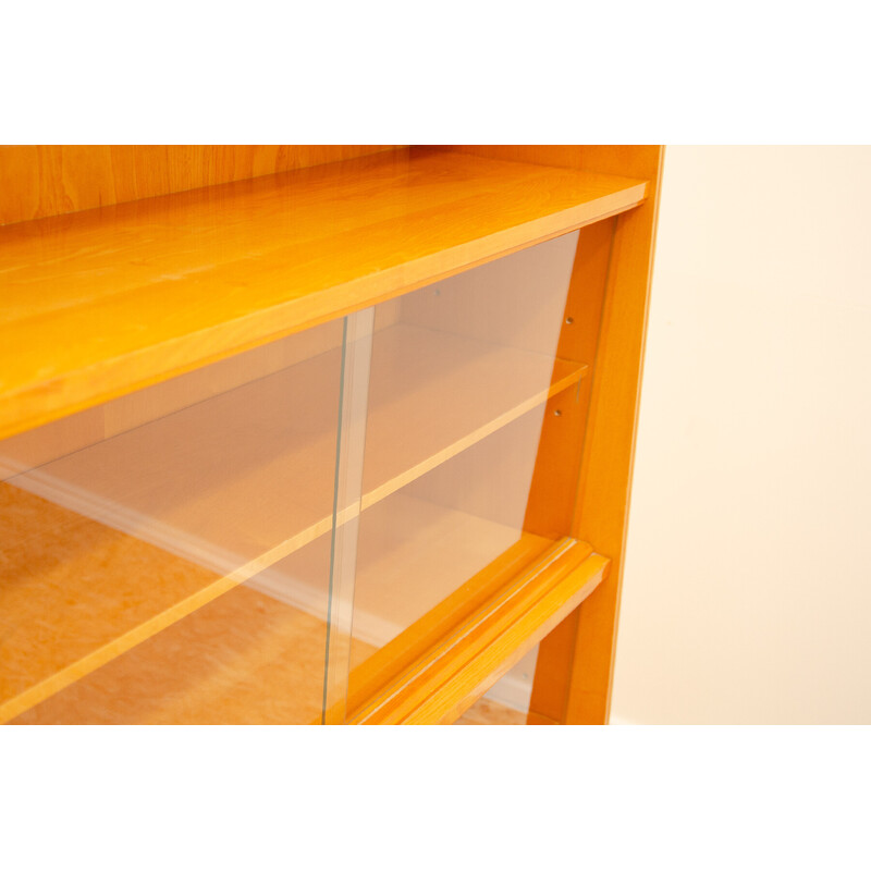 Vintage walnut and beech bookcase by František Jirák for Jitona, Czechoslovakia 1960