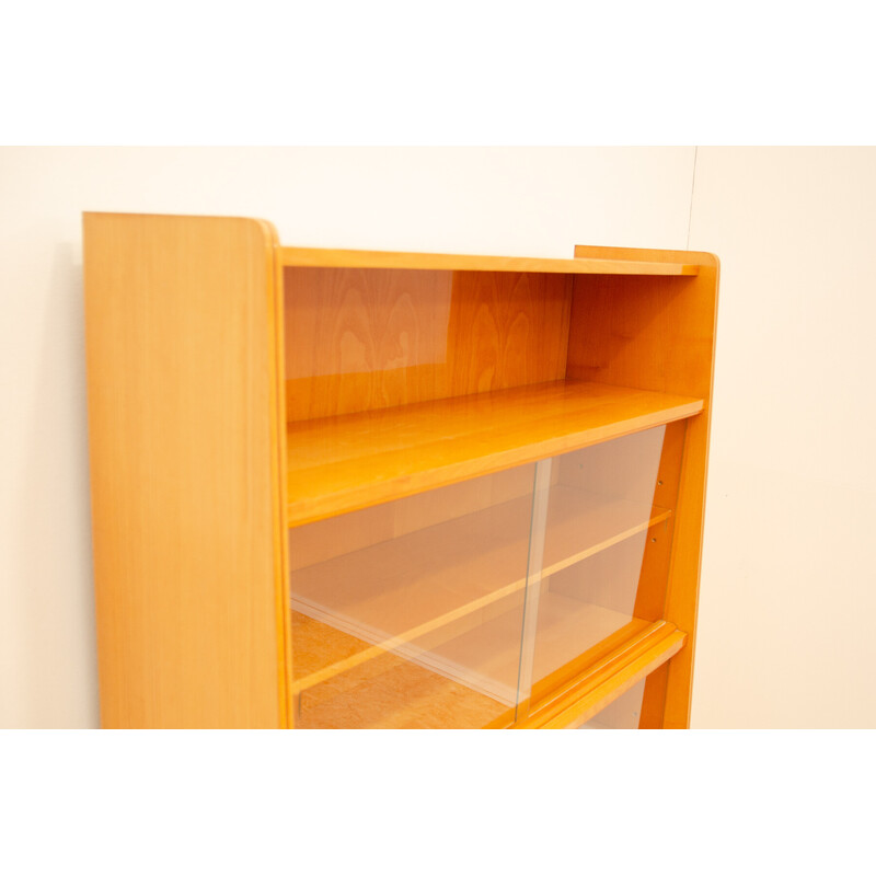 Vintage walnut and beech bookcase by František Jirák for Jitona, Czechoslovakia 1960