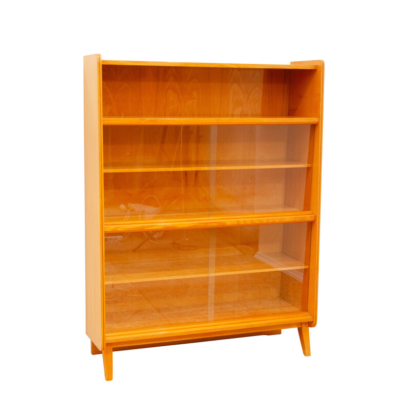 Vintage walnut and beech bookcase by František Jirák for Jitona, Czechoslovakia 1960