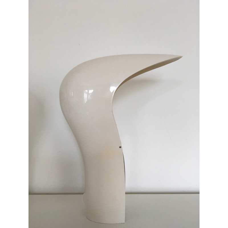 Pair of white lamps model Pelota by Cesare casati & Emanuele Ponzio for Lamperti - 1970s