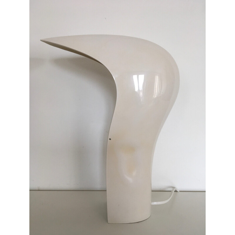 Pair of white lamps model Pelota by Cesare casati & Emanuele Ponzio for Lamperti - 1970s