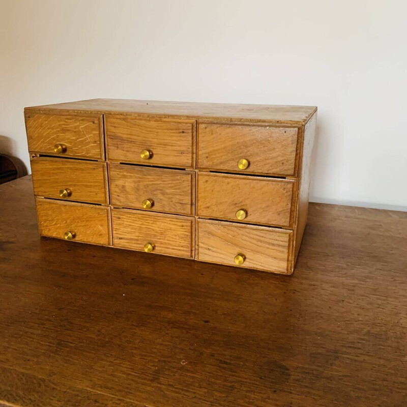 Vintage trade furniture with 9 drawers