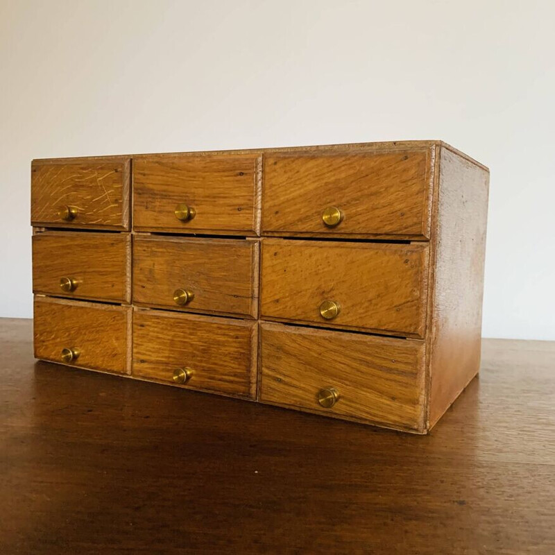 Vintage trade furniture with 9 drawers