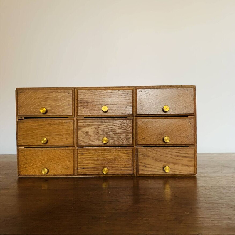 Vintage trade furniture with 9 drawers