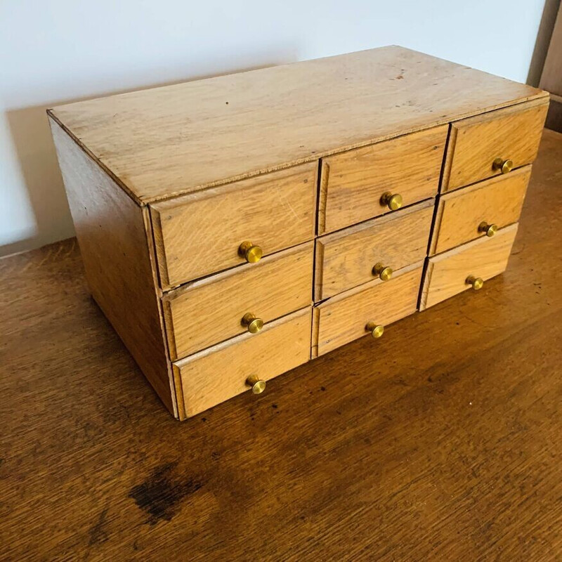 Vintage trade furniture with 9 drawers