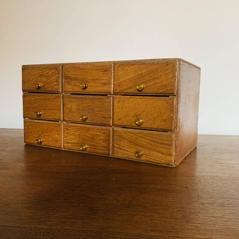 Vintage trade furniture with 9 drawers