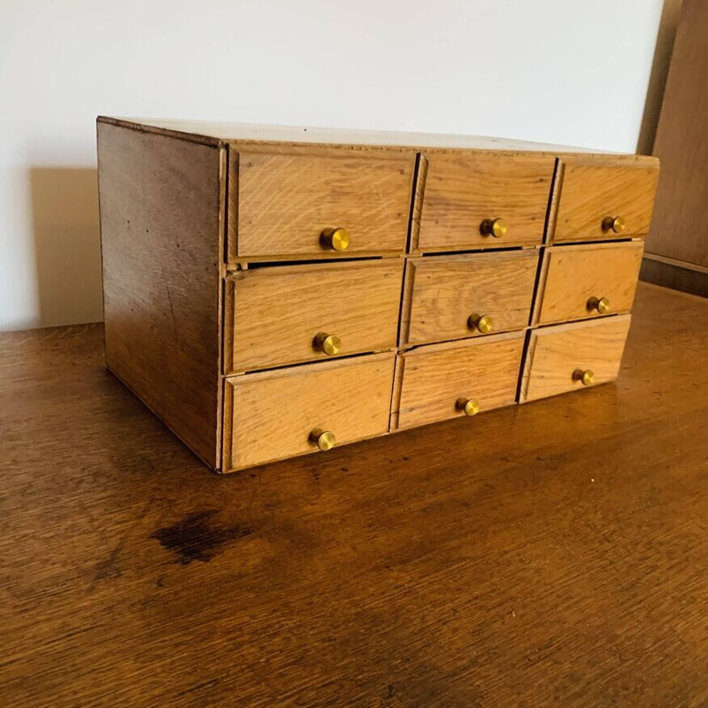 Vintage trade furniture with 9 drawers