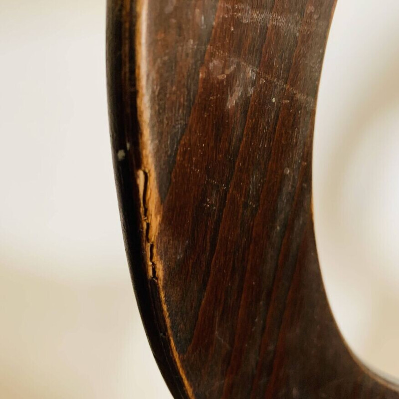 Set di 6 sedie vintage Baumann "gabbiano" in faggio marrone e compensato