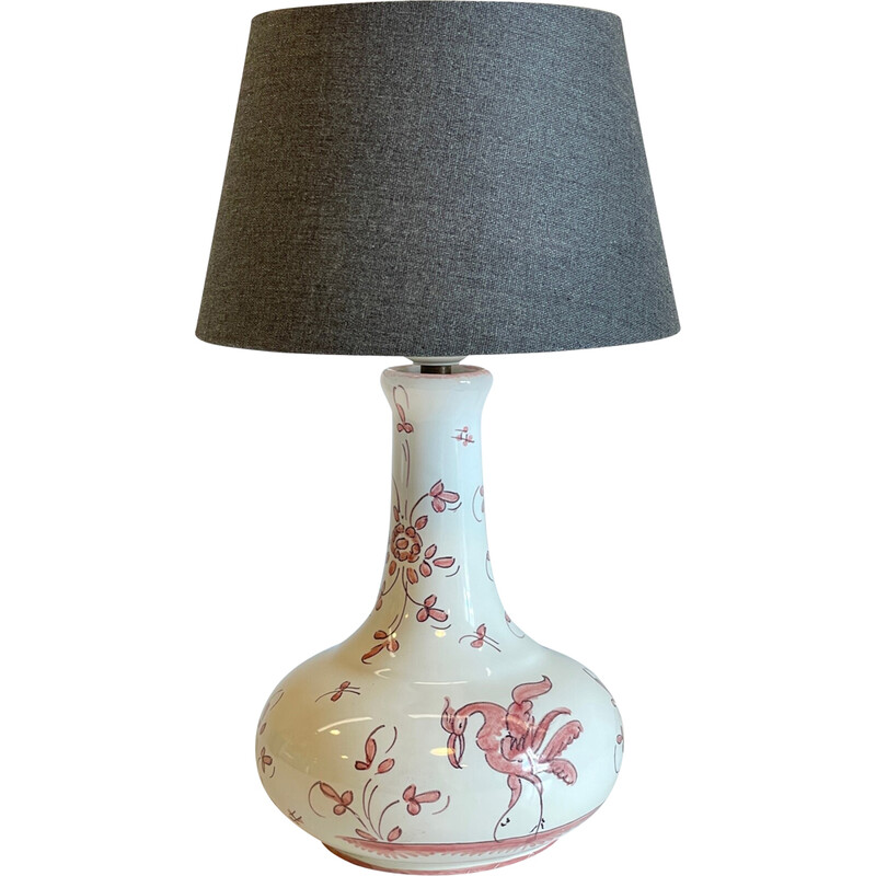 Vintage keramische lamp voor La Faïencerie du Matet, Frankrijk 1980