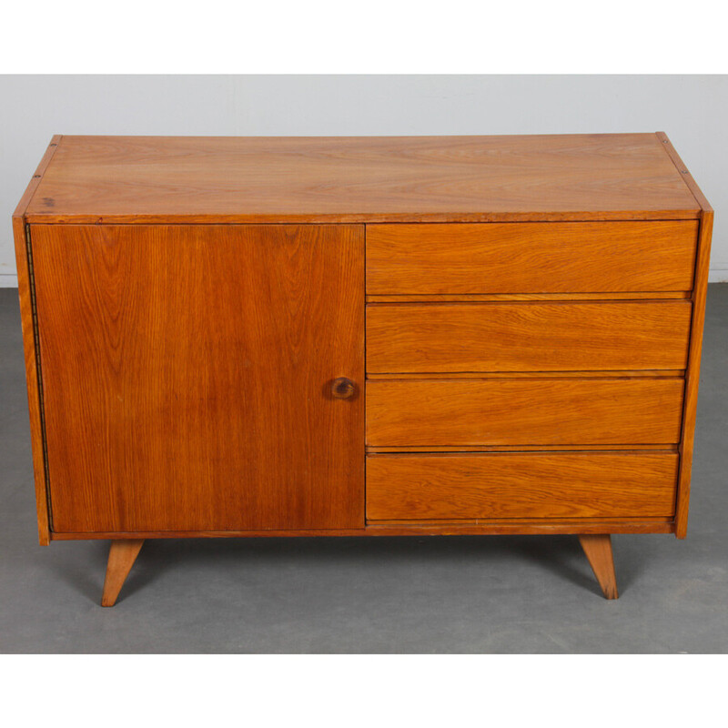 Vintage chest of drawers model U-458 in oak by Jiri Jiroutek for Interier Praha, Czechoslovakia 1960