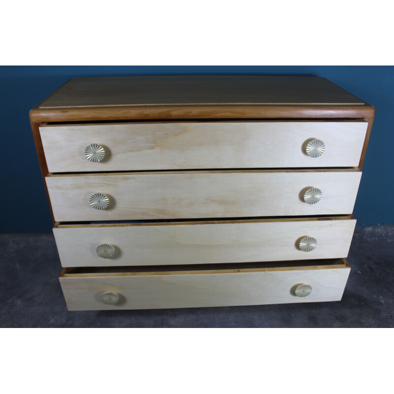 Vintage wooden chest of drawers, Italy 1950