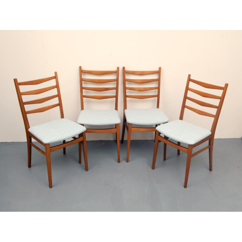 Set of 4 dining chairs in beechwood - 1950s